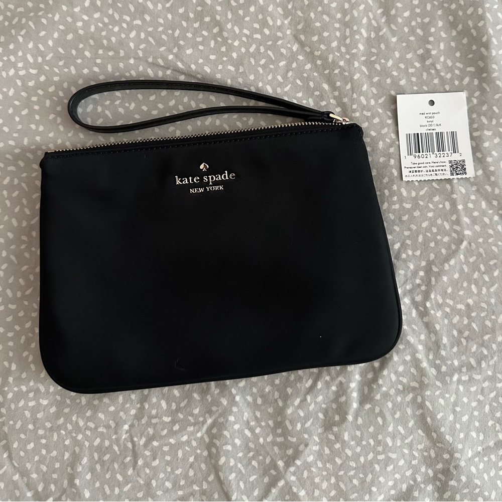 Black Kate Spade wrist pouch